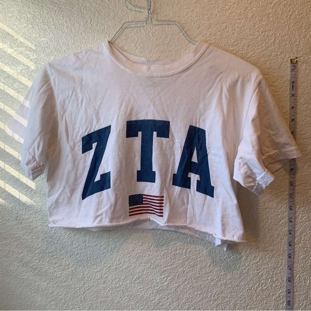 Zeta Tau Alpha USA cropped t-shirt